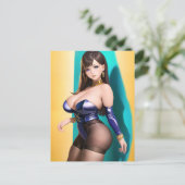 Anime Girl Postkarte (Stehend Vorderseite)
