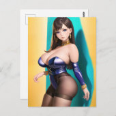 Anime Girl Postkarte (Vorne/Hinten)