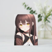 Anime Girl Postkarte (Stehend Vorderseite)