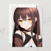 Anime Girl Postkarte (Vorne/Hinten)