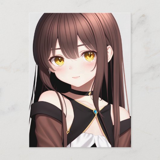 Anime Girl Postkarte (Vorderseite)