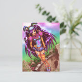 Anime Girl Postkarte (Stehend Vorderseite)