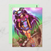 Anime Girl Postkarte (Vorne/Hinten)