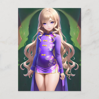 Anime Girl Postkarte
