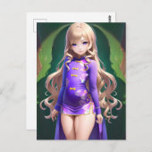 Anime Girl Postkarte (Vorne/Hinten)