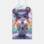 Anime Girl Rainbow Hair Singing Moon Fairy Geschenkanhänger (Vorderseite)