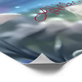 Anime Girl Rainbow Hair Singing Moon Fairy Poster (Ecke)