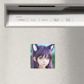 Anime Girl Realistic Fox Ears Magnet (In Situ (Geschirrspüler))