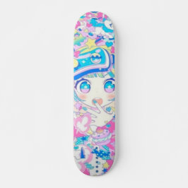 Anime Girl Remix Skate Deck Skateboard