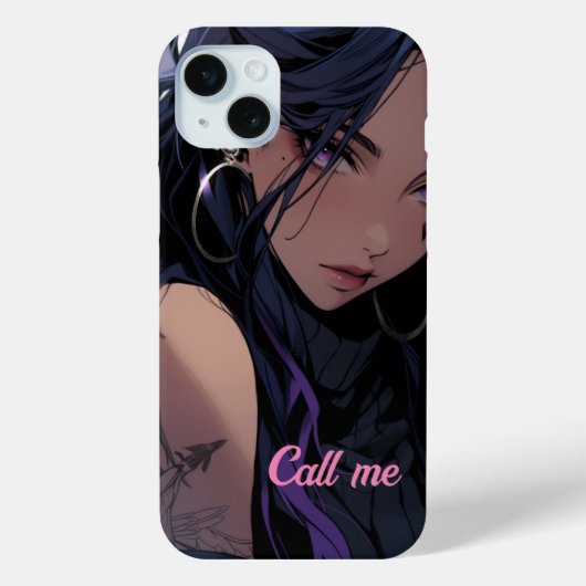 Anime Girl, ruf mich an Case-Mate iPhone Hülle (Rückseite)