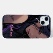 Anime Girl, ruf mich an Case-Mate iPhone Hülle (Rückseite (Horizontal))