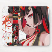 Anime girl Samurai Mousepad (Vorne)