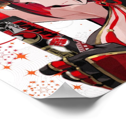 Anime girl Samurai Poster (Ecke)