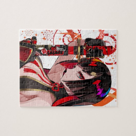 Anime girl Samurai Puzzle (Horizontal)