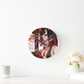 Anime girl Samurai Runde Wanduhr (Zuhause)