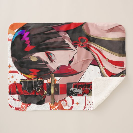 Anime girl Samurai Sherpadecke (Vorderseite (Horizontal))