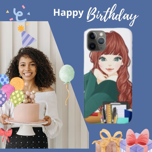 Anime Girl School Supplies Plate Case-Mate iPhone Hülle