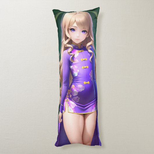Anime Girl Seitenschläferkissen (Rückseite (Vertikal))