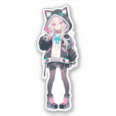Anime Girl Series Aufkleber (Vorderseite)