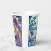 Anime Girl Singing Moonlight Pixie Rainbow Mermaid Pappbecher (Links)