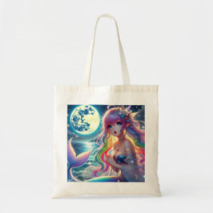 Anime Girl Singing Moonlight Pixie Rainbow Mermaid Tragetasche