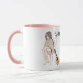 Anime Girl Sitting mit gwt & Musiknoten - Aesthe Tasse (Links)