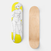 Anime Girl Skateboard Deck (Vorderseite)