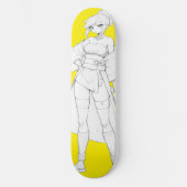 Anime Girl Skateboard Deck (Vorderseite)