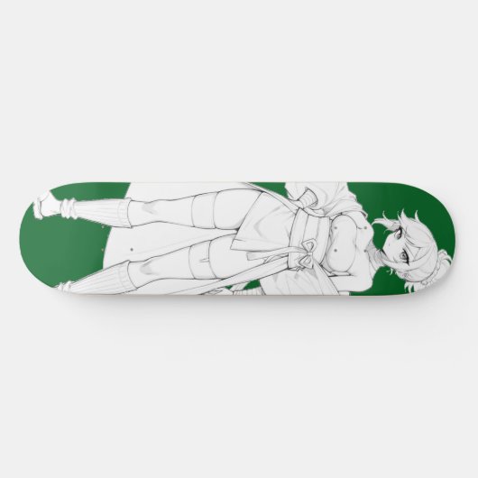 Anime Girl Skateboard Deck (Horizontal)