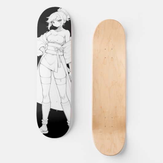 Anime Girl Skateboard Deck (Vorderseite)