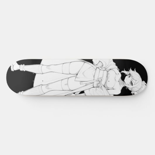 Anime Girl Skateboard Deck (Horizontal)