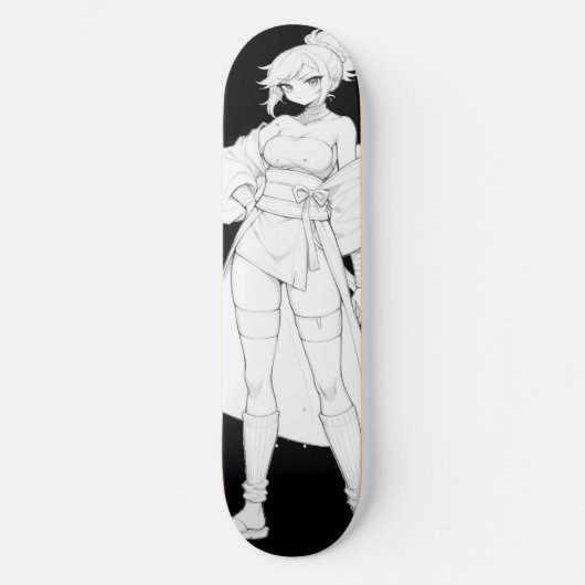 Anime Girl Skateboard Deck (Vorderseite)