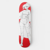 Anime Girl Skateboard Deck (Vorderseite)