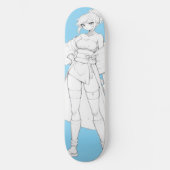 Anime Girl Skateboard Deck (Vorderseite)