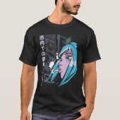 Anime Girl Smoking T-Shirt (Vorderseite)