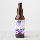Anime Girl Spit Drink Label Bierflaschenetikett (Vorderseite)