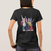 Anime Girl Squad Peace Sign T-Shirt (Rückseite)