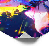 Anime Girl Stars Poster (Ecke)