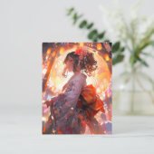 Anime Girl Stars Postkarte (Stehend Vorderseite)