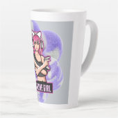 Anime Girl – Stylish Modern Character Design Milchtasse (Rechte Ecke)