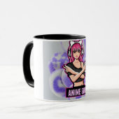 Anime Girl – Stylish Modern Character Design Tasse (Vorderseite Links)