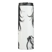 Anime Girl – Stylish Modern Character Design Thermosbecher (Rückseite)