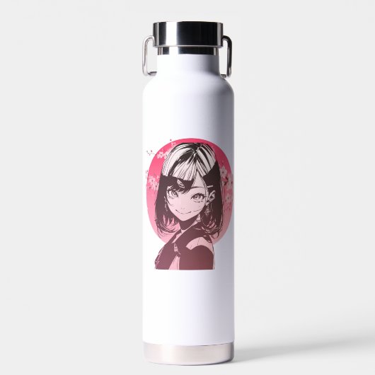 Anime Girl stylish sticker Trinkflasche (Vorne)