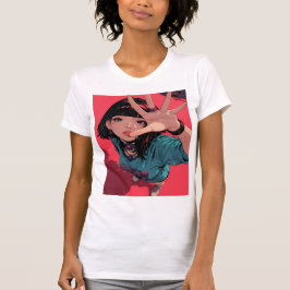 Anime-Girl-T-Shirt Hochwertiger Druck T-Shirt