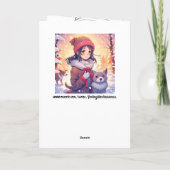 Anime Girl und Hunde mit Weihnachtsgeschmack Karte (Rückseite)