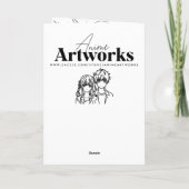 Anime Girl und ihr Drache Mystical Birthday Karte (Rückseite)