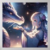 Anime Girl und ihr Drache Mystical Poster (Vorne)