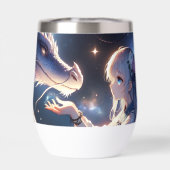 Anime Girl und ihr Drache Personalisiert (Rückseite)