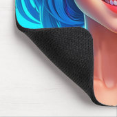 Anime Girl und Puppy Dog Mousepad (Ecke)