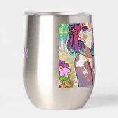 Anime Girl und Siamese Cat Personalisiert (Rechts)